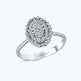 Pırlanta Oval Yüzük