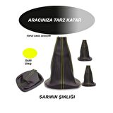 RENAULT LAGUNA SW uyumlu Araç,Araba,Oto vites körüğü sarı dikiş