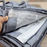 CEYLAN Home Balkon Perdesi Brandası Bağcıklı Ölçü Seçenekli Düz Gri