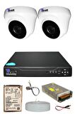 Picam Pro 2 Kameralı 2 Dome Full HD Sony Lensli Kamera Gece Görüşlü 1 TB Kamera Seti