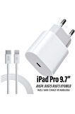 iPad Pro 9.7 Uyumlu Şarj Aleti Adaptörü 20W Ligtning Şarj Kablosu A1674  A1675 A1673