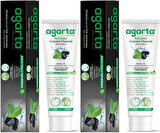 Agarta Doğal Diş Macunu 100ML Aktif Karbonlu (2 Li Set)