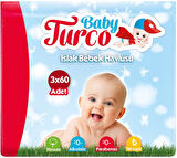 Baby Turco Islak Havlu Mendil Klasik (24 lü Set) 60 Yaprak Plastik Kapaklı (8PK*3)
