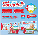 Baby Turco Islak Havlu Mendil Klasik (24 lü Set) 60 Yaprak Plastik Kapaklı (8PK*3)