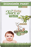 Baby Turco Bebek Bezi Doğadan Beden:5 (12-25Kg) Junior 80 Adet Süper Ekonomik Pk