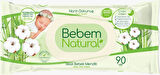 Bebem Natural Islak Bebek Mendili Narin Dokunuş / Yenidoğan 90 Yaprak Plastik Kapaklı 12 Li Set