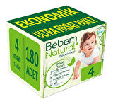 Bebem Bebek Bezi Natural Beden:4 (7-14KG) Maxi 208 Adet Ekonomik Ultra Fırsat Pk