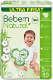 Bebem Bebek Bezi Natural Beden:5 (11-18Kg) Junior 400 Adet Mega Ultra Fırsat Pk