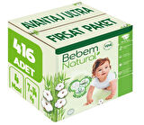 Bebem Bebek Bezi Natural Beden:4 (7-14KG) Maxi 416 Adet Avantaj Ultra Fırsat Pk