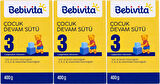 Bebivita Bebek Sütü 400GR No:3 (1 Yaşından İtibaren) (3 Lü Set)