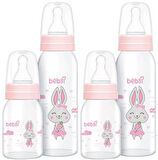 Bebsi Cam Biberon Seti Pembe (250ML+125ML) (2 Li Set)