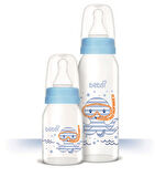 Bebsi Cam Biberon Seti (Mavi - Pembe) (250ML+125ML) (Karma 2 Li Set)