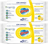Bingo Clean Yüzey Temizlik Havlusu 96 Yaprak Limon Kokulu Plastik Kapaklı (2 Li Set) 192 Yaprak