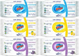 Bingo Clean Yüzey Temizlik Havlusu (Karma 6 Lı Set) (Beyaz Sabun/Limon Kokulu/Lavanta Kokulu)