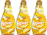 Bingo Soft Çamaşır Yumuşatıcı Konsantre 1440ML Nergis (3 Lü Set)