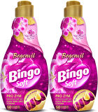 Bingo Soft Çamaşır Yumuşatıcı Konsantre 1440ML Begonvil (2 Li Set)