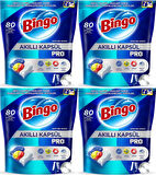 Bingo Akıllı Kapsül Pro Bulaşık Makinesi Deterjanı Tableti 320 Adet Limon Kokulu (4PK*80)