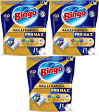 Bingo Akıllı Kapsül Pro Max Bulaşık Makinesi Deterjanı Tableti 180 Adet Limon Kokulu (3PK*60)