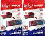 Brillant Vakumlu Poşet/Hurç 73*130CM Jumbo (İç Adet 1) (2 Li Set)