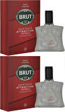 Brut Parfüm Erkek/Men 100ML Attraction Totale Edt (Kırmızı) (2 Li Set)