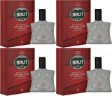 Brut Parfüm Erkek/Men 100ML Attraction Totale Edt (Kırmızı) (4 Lü Set)