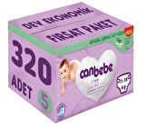 Canbebe Bebek Bezi Beden:5 (11-18Kg) Junior 320 Adet Dev Ekonomik Fırsat Pk