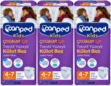 Canped Kids Çoçuklar İçin Külot Bez Tekstil Yüzeyli Yaş:4-7 (17-30Kg) 27 Adet (3Pk*9)