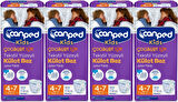 Canped Kids Çoçuklar İçin Külot Bez Tekstil Yüzeyli Yaş:4-7 (17-30Kg) 36 Adet (4Pk*9)