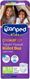 Canped Kids Çoçuklar İçin Külot Bez Tekstil Yüzeyli Yaş:8-15 (27-57Kg) 64 Adet (8Pk*8)