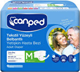 Canped Hasta Bezi Yetişkin Bel Bantlı Tekstil Yüzey M-Orta Boy 90 (5PK*18)