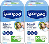 Canped Hasta Bezi Yetişkin Bel Bantlı Polietilen Medium-M Orta Boy 18 Adet (2PK*9)