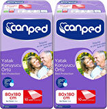 Canped Hasta Yatak Koruyucu Örtü Extra 80*180CM (XL) 20 Adet (2PK*10)