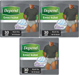 Depend Emici Külot Hasta Bezi Large - Büyük Erkek 90 Adet (3PK*30)