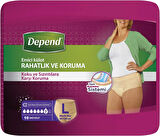 Depend Emici Külot Hasta Bezi Large - Büyük Kadın 50 Adet (5PK*10)