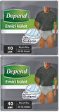 Depend Emici Külot Hasta Bezi Large - Büyük Erkek 20 Adet (2PK*10)