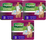 Depend Emici Külot Hasta Bezi XL - Extra Büyük Kadın 30 Adet (3PK*10)
