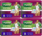 Depend Emici Külot Hasta Bezi XL - Extra Büyük Kadın 40 Adet (4PK*10)