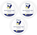 Dove Besleyici El ve Vücut Bakım Kremi 250ML Rich Nourishment Cream (Mavi) (3 Lü Set)