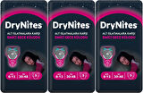 Drynites Emici Gece Külodu/Külot Bez Kız 8-13 Yaş 30-48KG Large 27 Adet 3PK*9 Alt Islatmalara Karşı