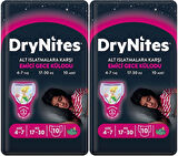 Drynites Emici Gece Külodu/Külot Bez Kız 4-7 Yaş 17-30 KG Large 20 Adet 2PK*10 Alt Islatmalara Karşı