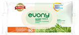 Evony Hijyenik Temizlik Islak Havlu Mendil 50 Yaprak Plastik Kapaklı (24 Lü Set) 1200 Yaprak