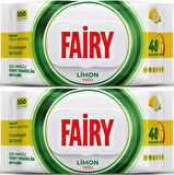 Fairy Yüzey Temizlik Havlusu 100 Yaprak Limon Yağlı - Beyaz Sirke - Karbonat (2 Li Set) 200 Yaprak