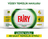 Fairy Yüzey Temizlik Havlusu 100 Yaprak Limon Yağlı - Beyaz Sirke - Karbonat (5 Li Set) 500 Yaprak