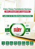 Fairy Yüzey Temizlik Havlusu 100 Yaprak Aktif Oksijen - Beyaz Sirke - Karbonat (12 Li Set) 1200 Yaprak