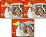 FreshLife Yetişkin Hasta Bezi Bel Bantlı L - Large - Büyük 90 Adet (3PK*30)