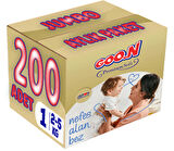 Goon Premium Soft Bebek Bezi Beden:1 (2-5Kg) Yeni Doğan 200 Adet Jumbo Aylık Pk