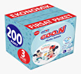 Goon Mutlu Bebek Bebek Bezi Beden:3 (7-12Kg) Midi 200 Adet Ekonomik Fırsat Pk