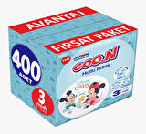 Goon Mutlu Bebek Bebek Bezi Beden:3 (7-12Kg) Midi 400 Adet Avantaj Fırsat Pk