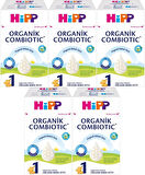 Hipp Organik Combiotic Bebek Sütü 600GR No:1 (0-6 Ay) (5 Li Set)