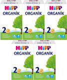 Hipp Organik Devam Sütü 600GR No:2 (6. Aydan İtibaren) (5 Li Set)